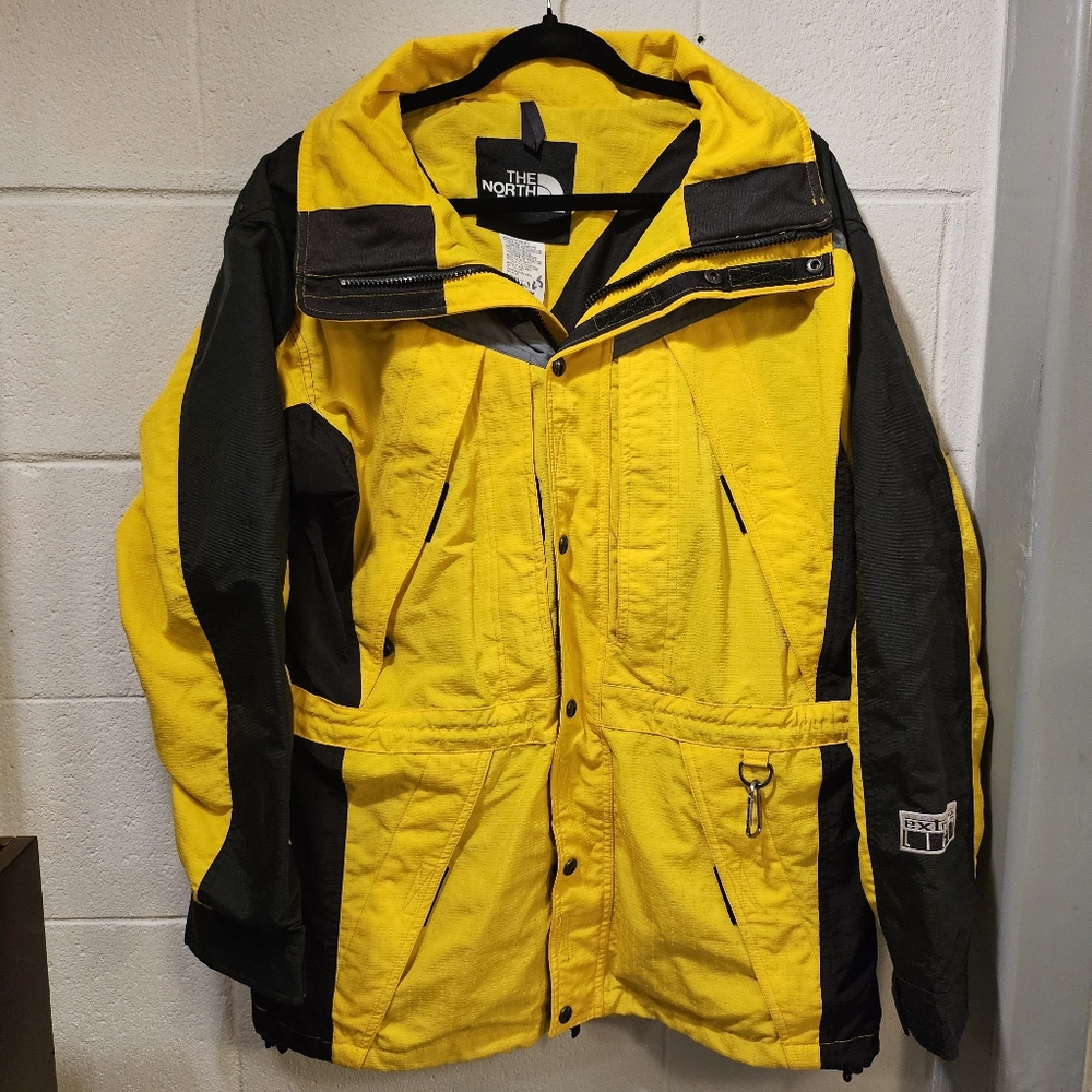 MENS VINTAGE COLLECTIBLE NORTH FACE RETR YELLOW BLACK PARKA COAT JACKET M MEDIUM